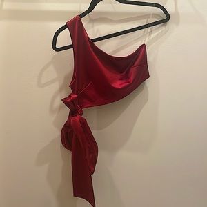 Red Velvet Crop Top
